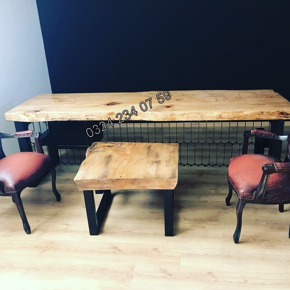 Ağaç Dekoratif Ofis Masası resimi