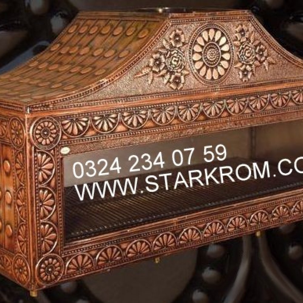 Bakır İşlemeli Kömürlü Izgara resimi