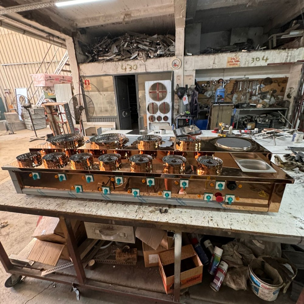 Bronz Elektirikli Künefe Pişirim Ocağı resimi