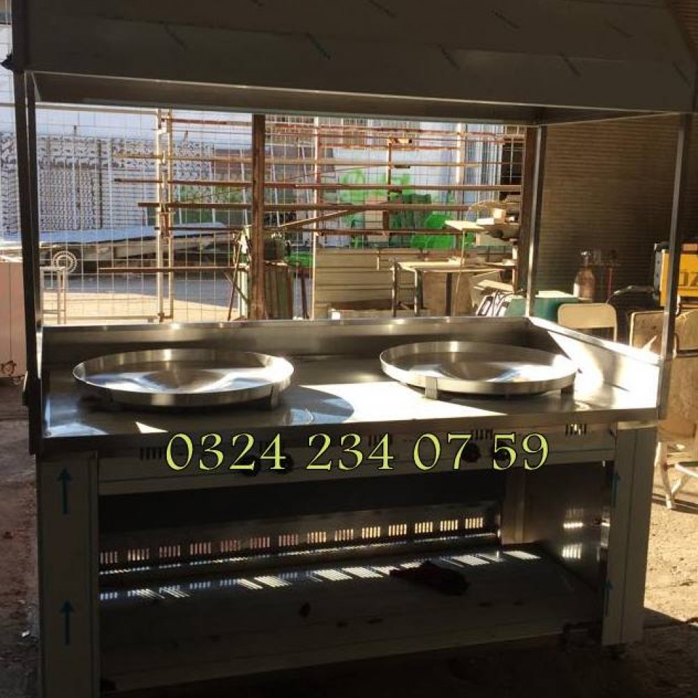 CE Belgeli Gazmer Kayıtlı Çift Tepsili Tantuni Ocağı resimi