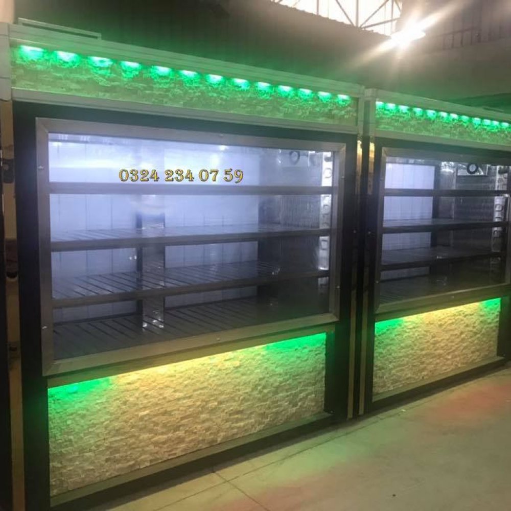 Dekoratif Taşlı Dik Tip Buzdolabı resimi