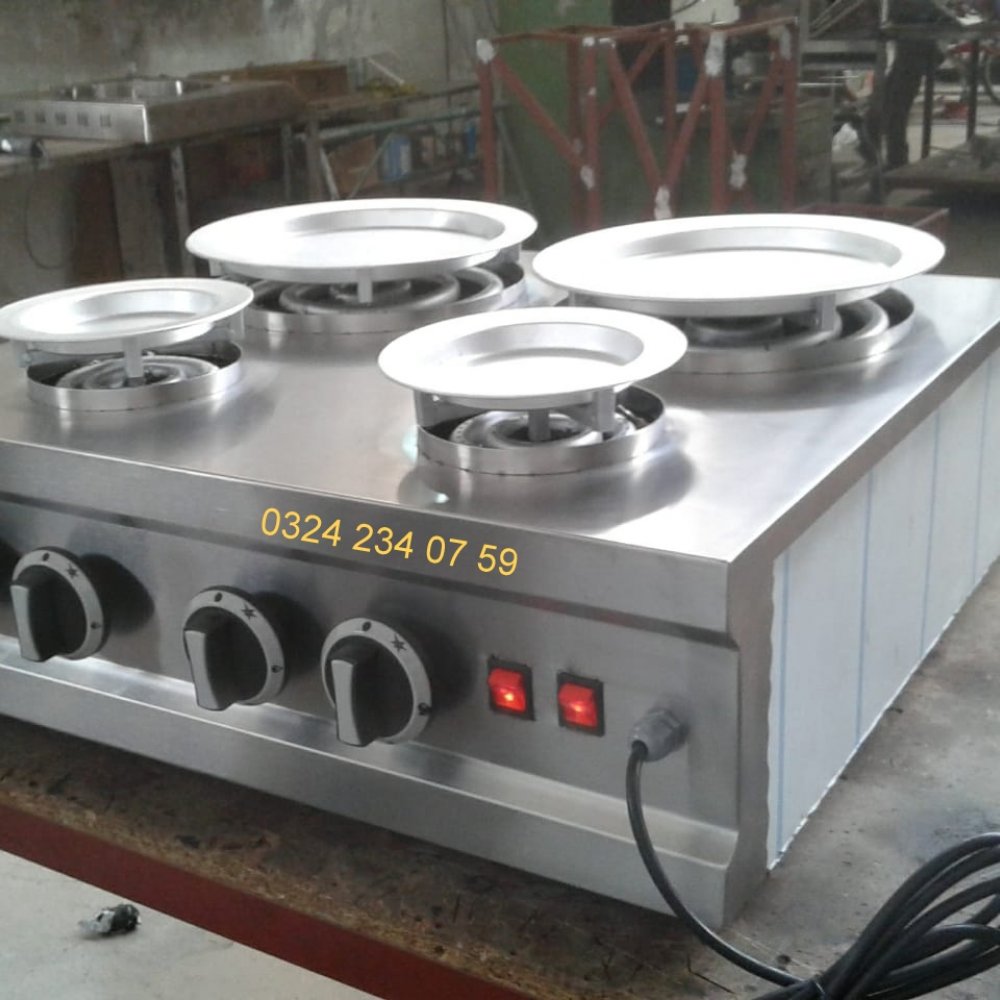 Künefe Ocağı 4 Porsiyonlu Otomatik Dönerli CE Belgeli resimi