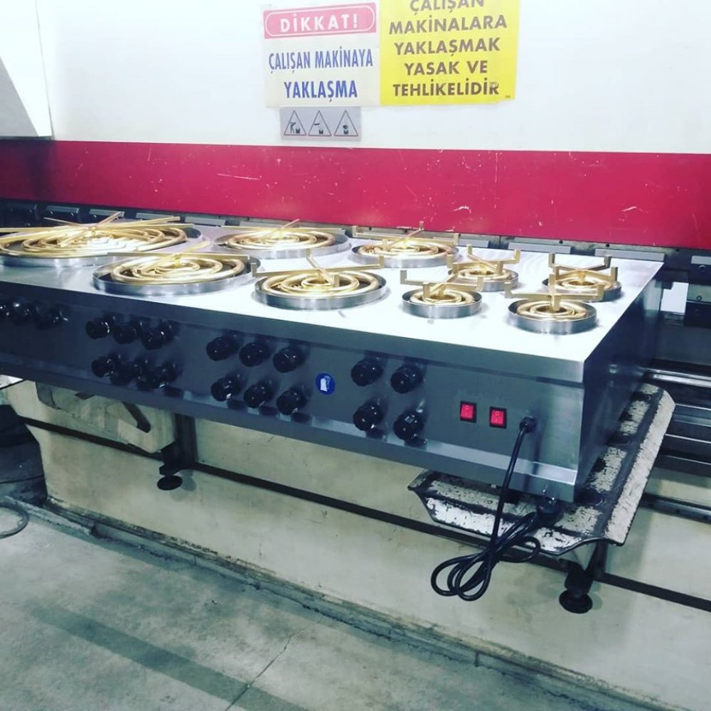 Künefe Ve Kadayıf Pişirme Ocağı Özel Üretim Otomatik Dönerli CE Belgeli resimi