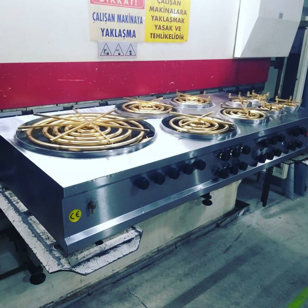 Künefe Ve Kadayıf Pişirme Ocağı Özel Üretim Otomatik Dönerli CE Belgeli resimi