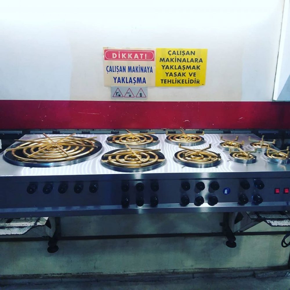 Künefe Ve Kadayıf Pişirme Ocağı Özel Üretim Otomatik Dönerli CE Belgeli resimi
