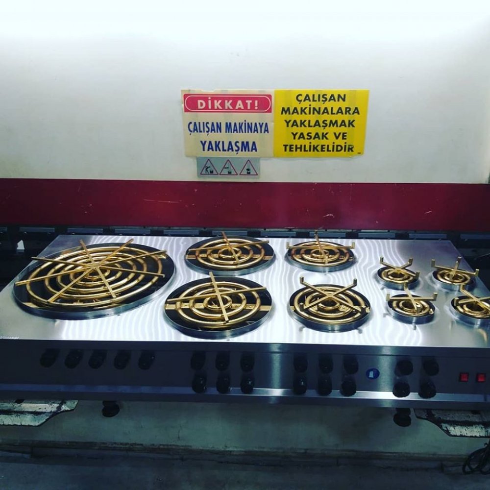 Künefe Ve Kadayıf Pişirme Ocağı Özel Üretim Otomatik Dönerli CE Belgeli resimi