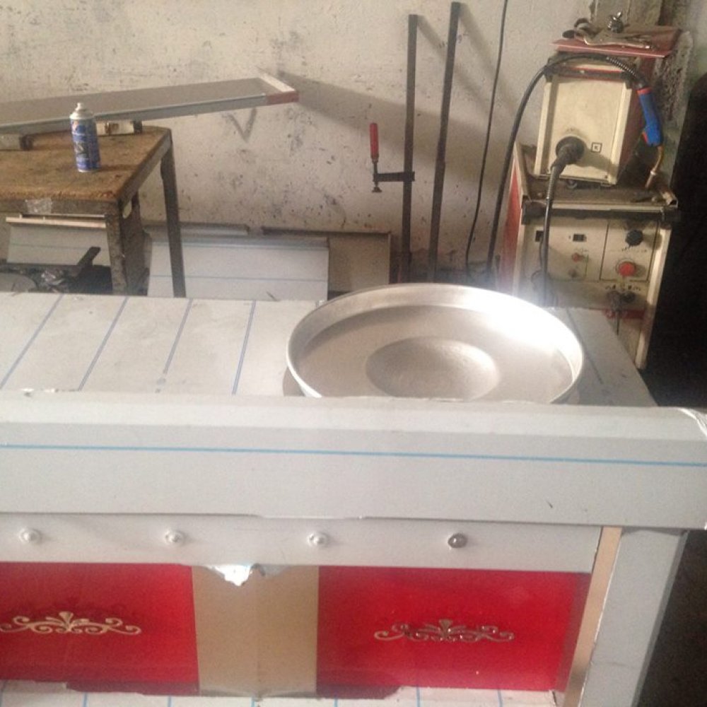 Tek Tepsili Kırmızı Dekoratif Tantuni Tezgahı resimi