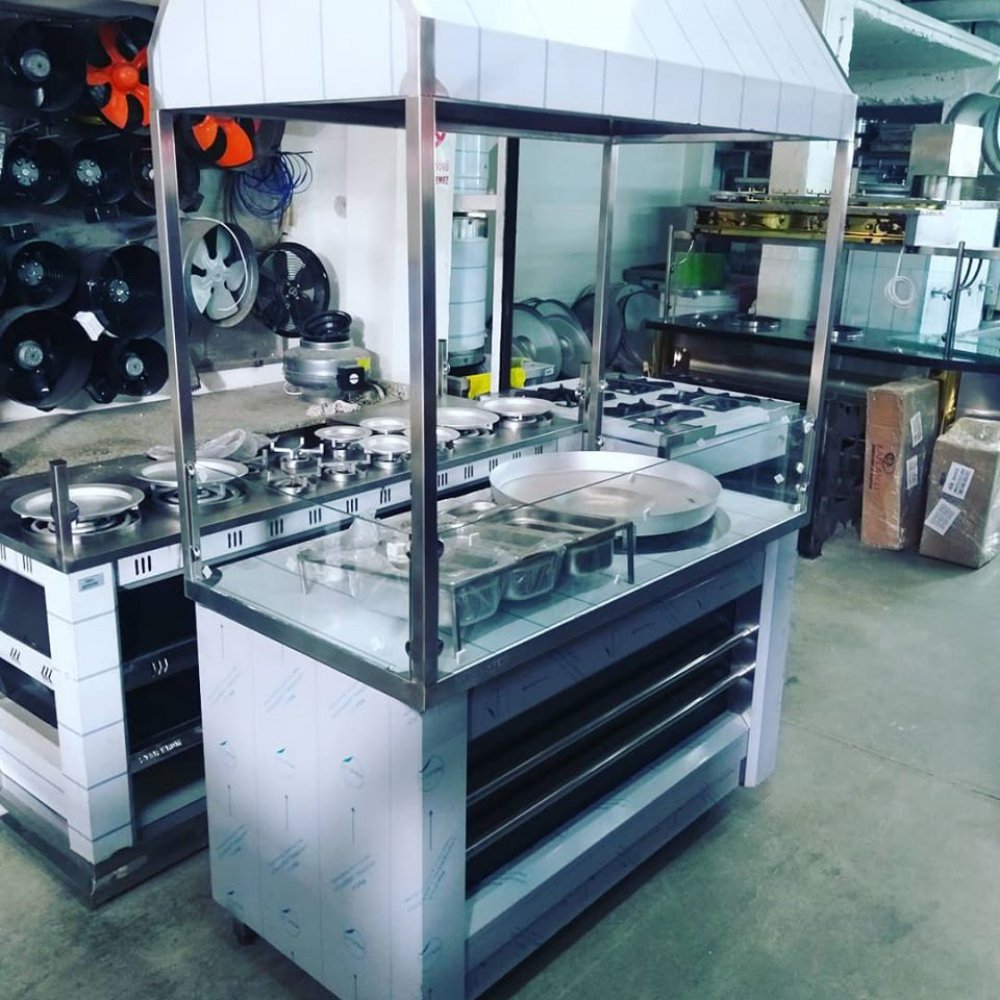 Tek Tepsili Tantuni Tezgahı 140'lık Black Model resimi