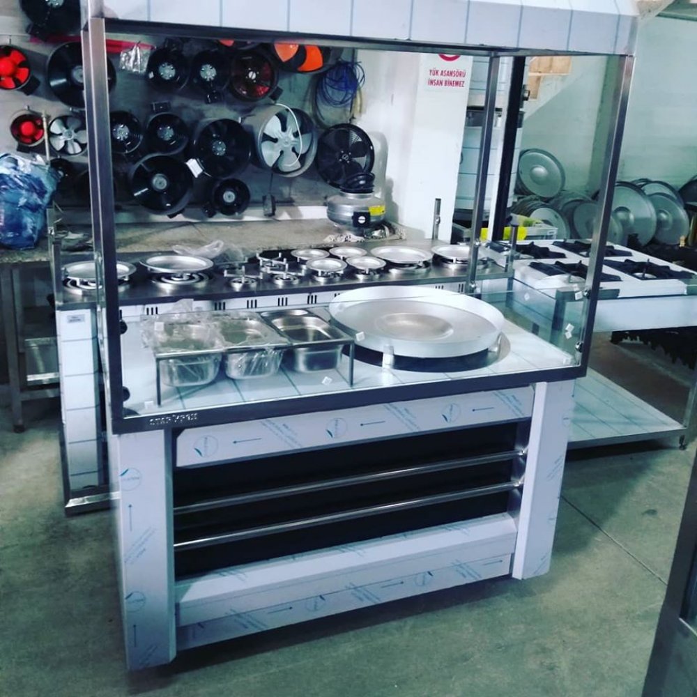 Tek Tepsili Tantuni Tezgahı 140'lık Black Model resimi