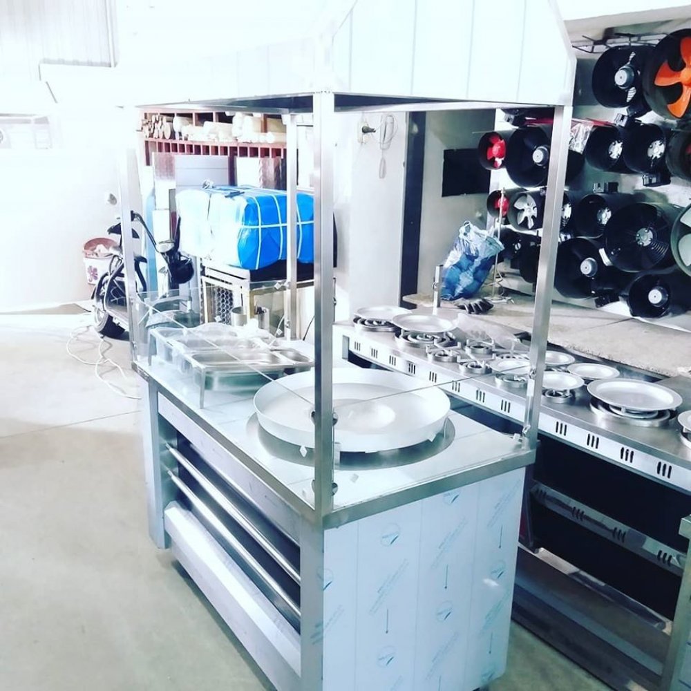 Tek Tepsili Tantuni Tezgahı 140'lık Black Model resimi