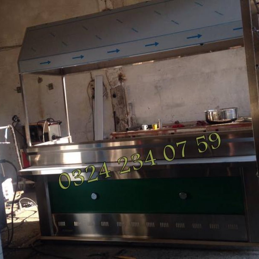 Yeşil Detaylı Tantuni Tezgahı resimi