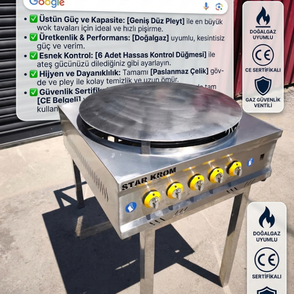 Katmer Pişirim Ocağı 5 Yanışlı